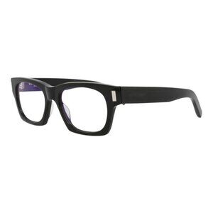 Saint Laurent Unisex Square/Rectangle Black Black Grey Fashion Designer Eyewear